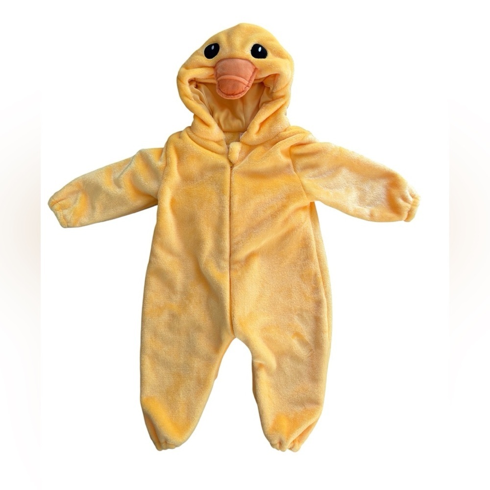 ❤️ Baby Duck Hooded Fleece Costume Onesie 9-12M NWOT
